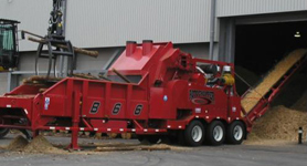Rotochopper B66 Processes Forestry Waste for Boiler Fuel.