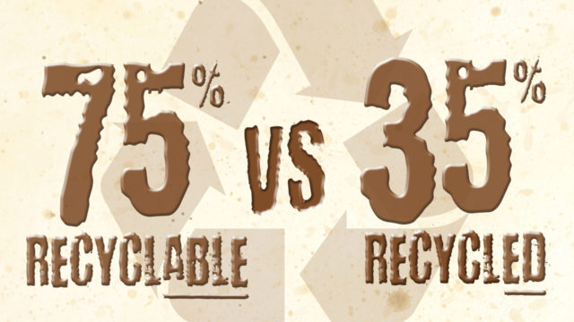 75 vs 35 trash recycled