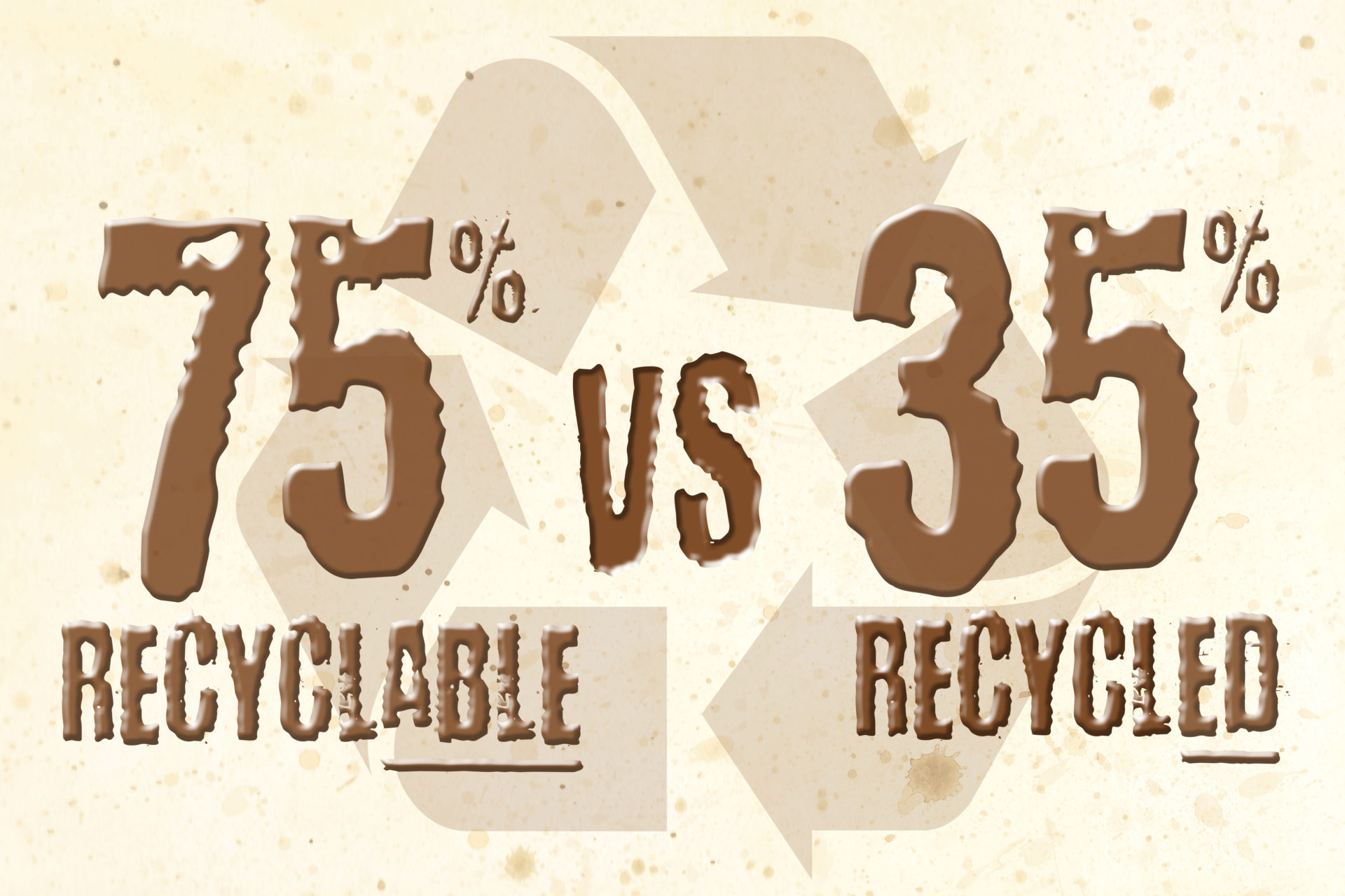 75 vs 35 trash recycled