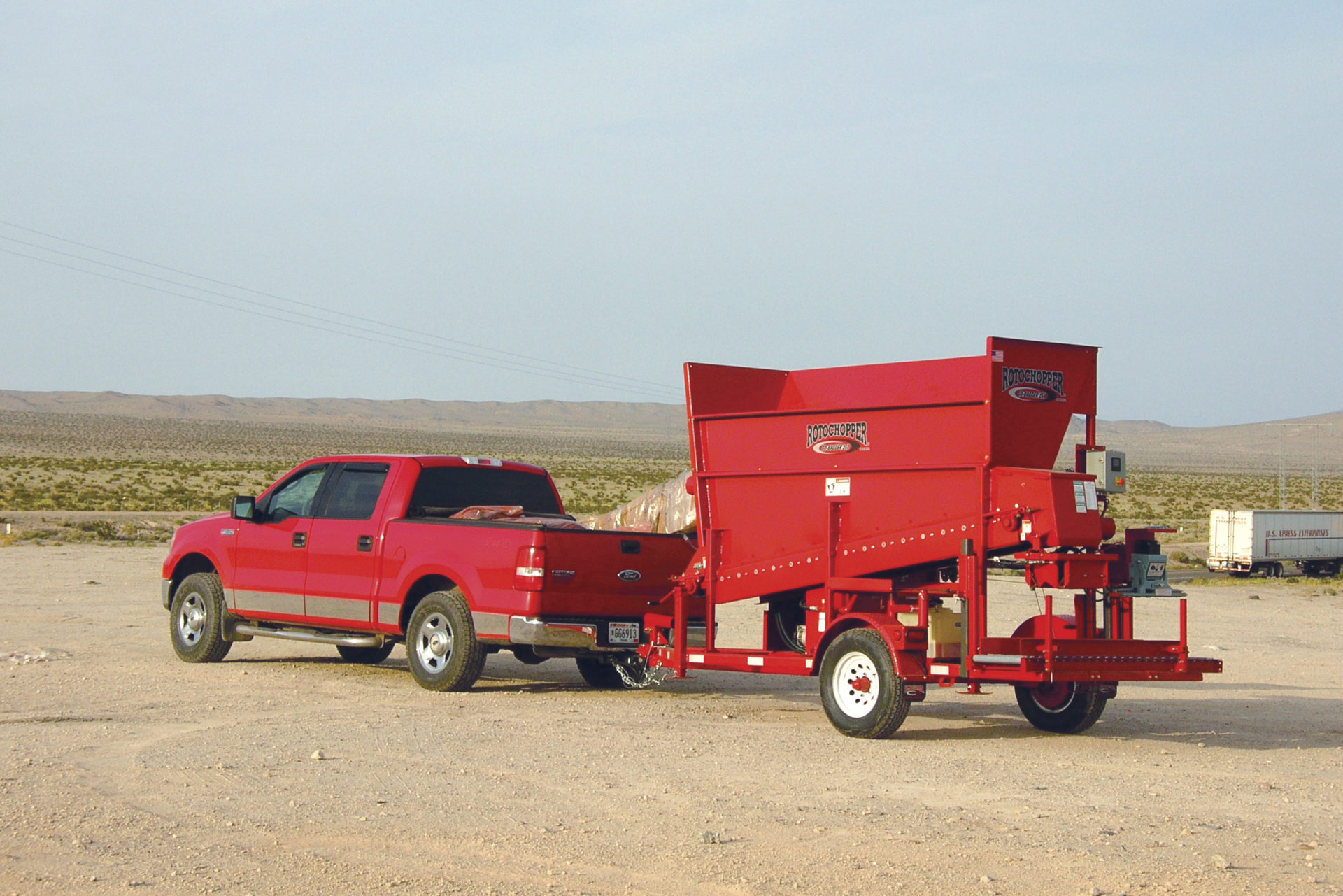 gb250 mobile bagger hooked up to half ton truck