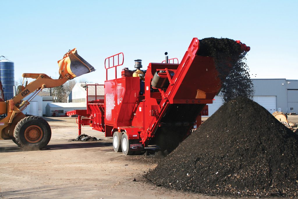 mc266 diesel horizontal grinder asphalt shingle package