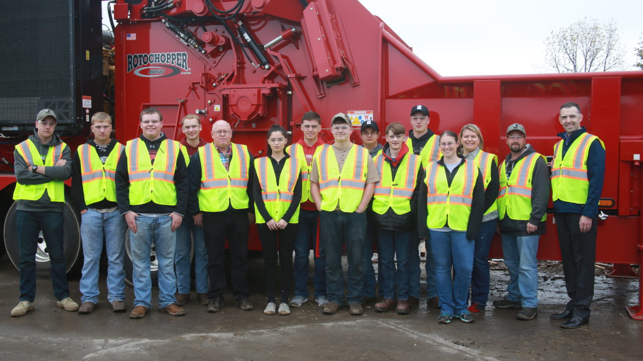 Willmar High School MAP Class tours Rotochopper