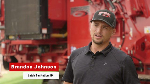 A man wearing a Rotochopper hat from Latah Sanitation in Idaho talking about Rotochopper.