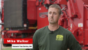 Rotochopper customer Mike Walker from a tree service company in Missouri giving a positive customer testimonial.