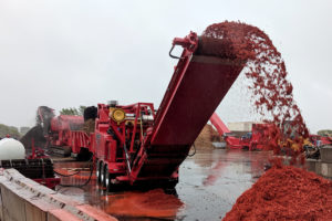 A machine manufactured and sold by Rotochopper demonstrating how it works at Rotochopper's demo day event.