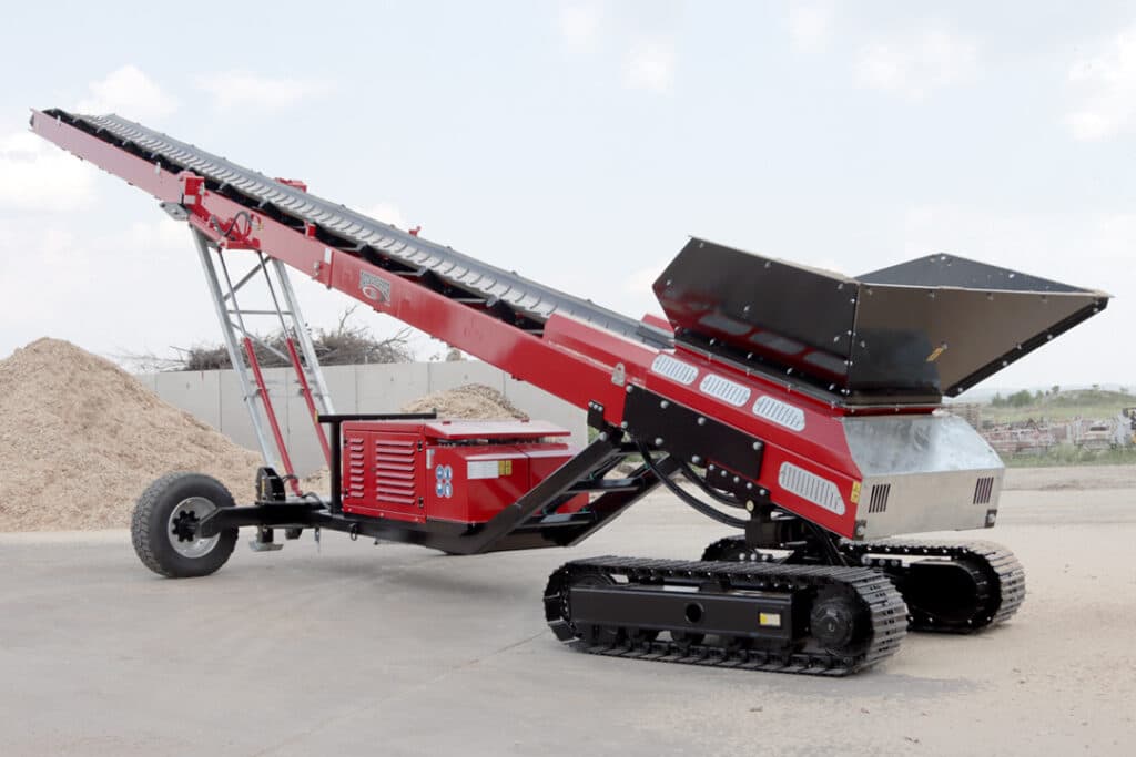 new rotochopper 365r tracked radial stacking conveyor for sale