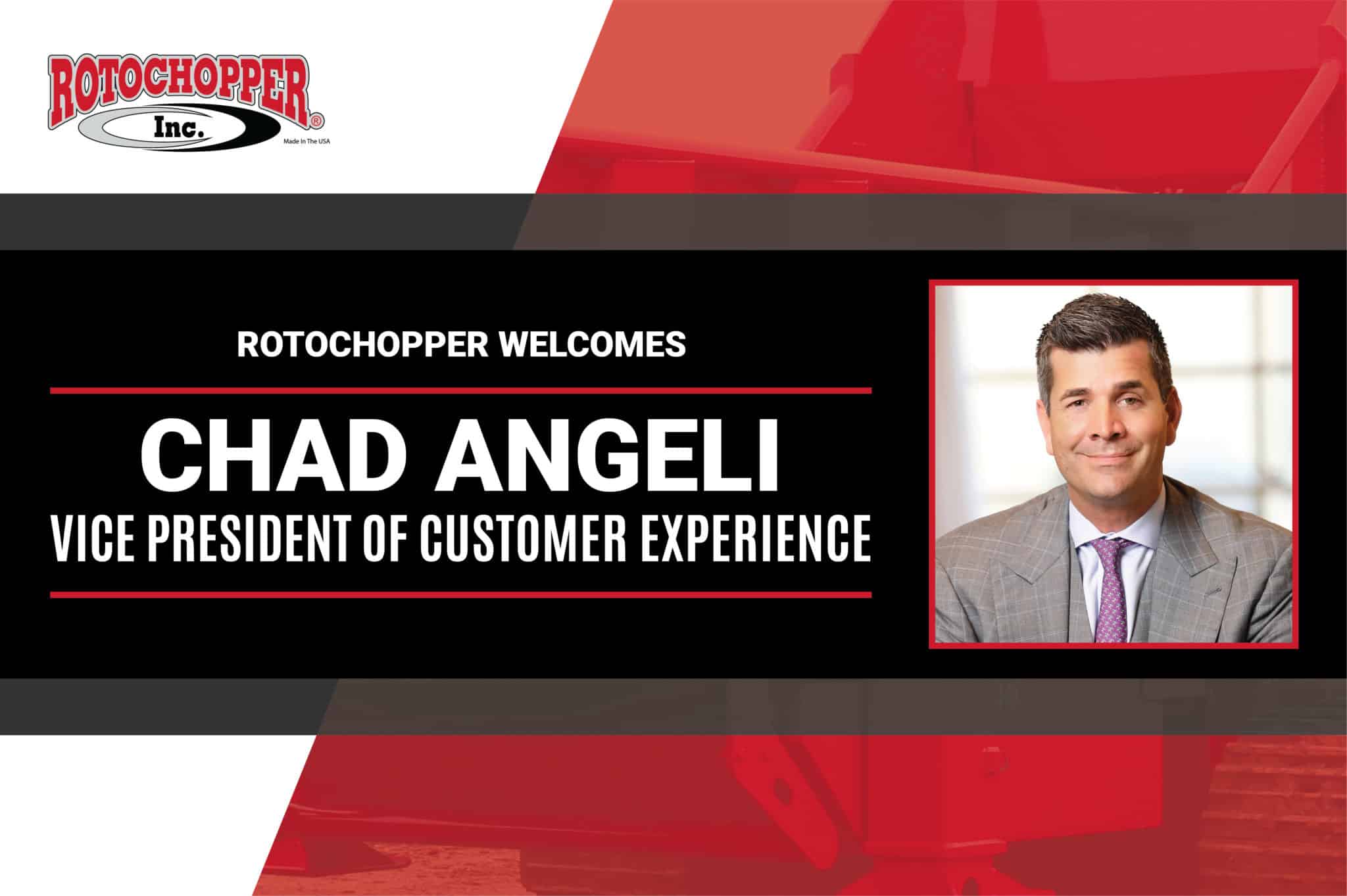 chad angeli rotochopper vice president of customer experience