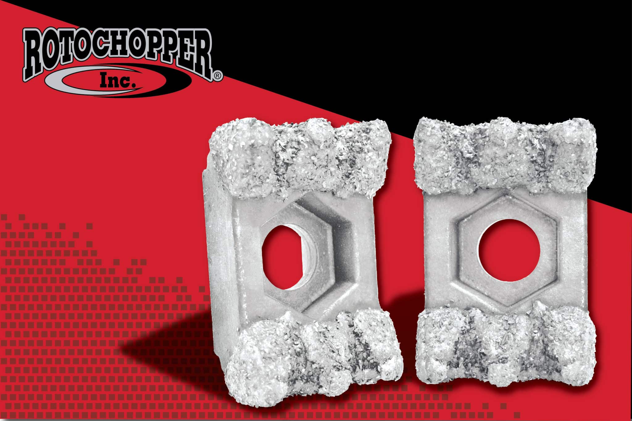 Graphic of Rotochopper horizontal grinder teeth