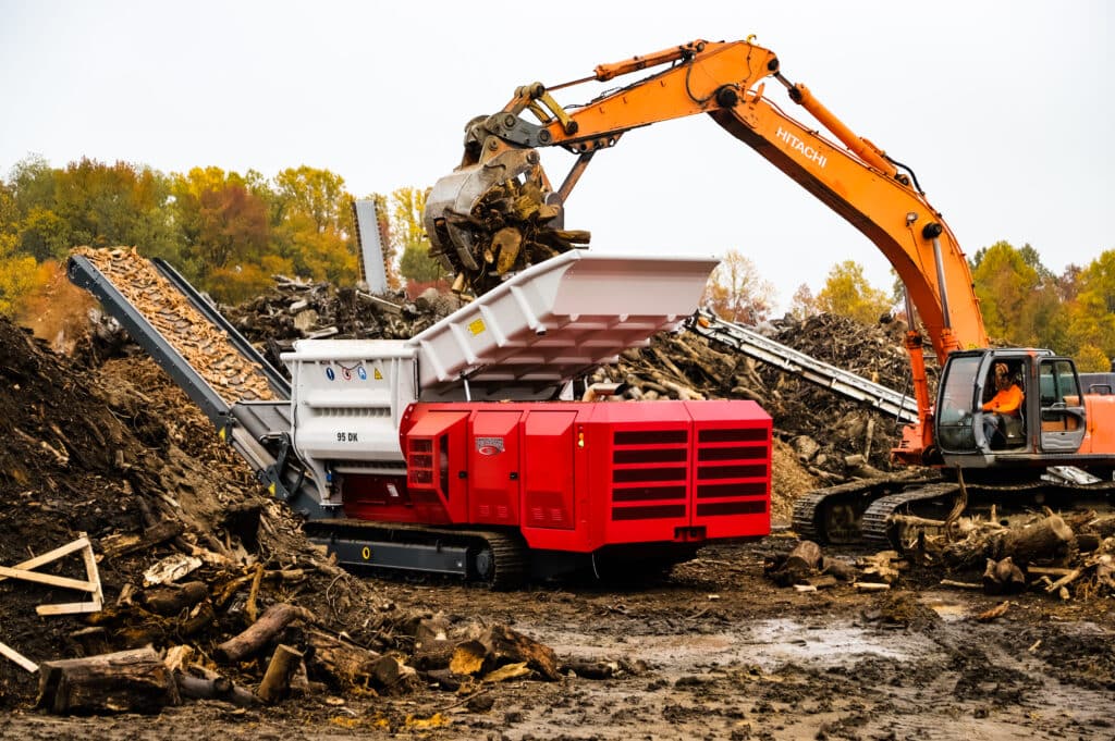 Rotochopper 95 DK Shredder logs