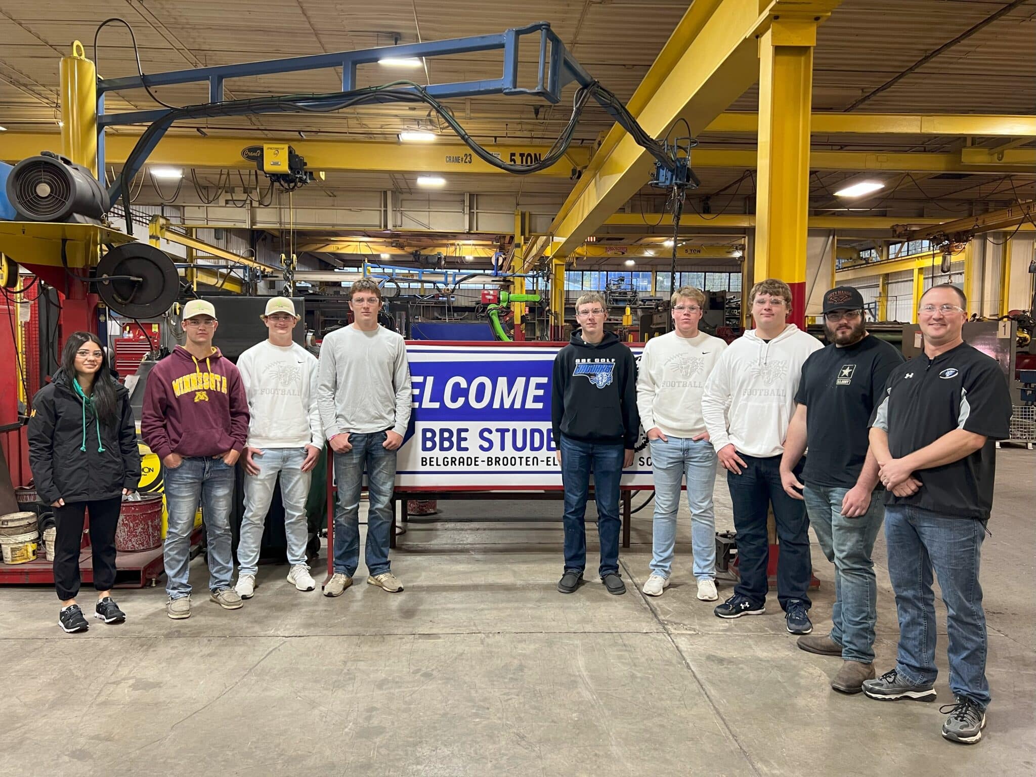 BBE HS Welding class October Manufacturing Month Tour 2023