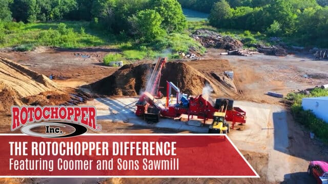 rotochopper customer success coomer and sons sawmill b66e electric horizontal grinder