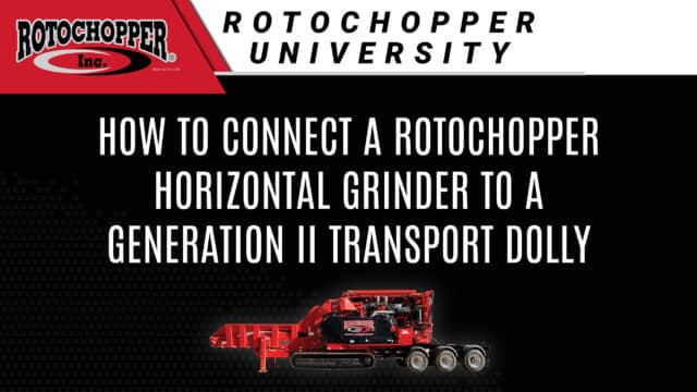 how to connect a transport dolly to a rotochopper horizontal grinder