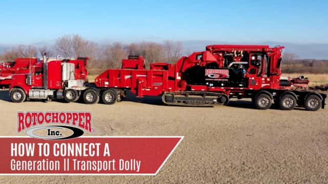 how to connect a rotochopper gen ii transport dolly to a rotochopper horizontal grinder video tutorial