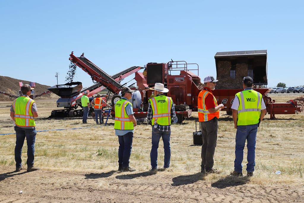 rotochopper customers prospects and sales reps at a field day event