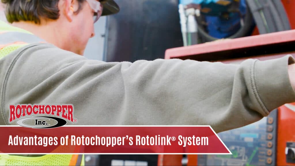 operator in front of Rotochopper control panel using RotoLink