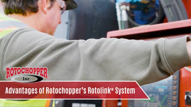 operator in front of Rotochopper control panel using RotoLink